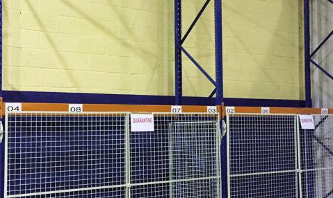 Quarantine storage for racking