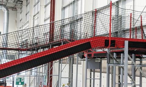 Conveyor fabric mesh safety netting