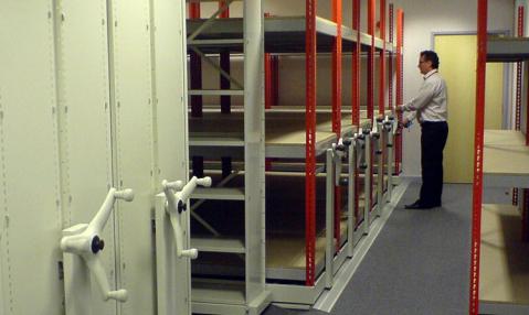 Toyota conversion from fixed to mobile shelving