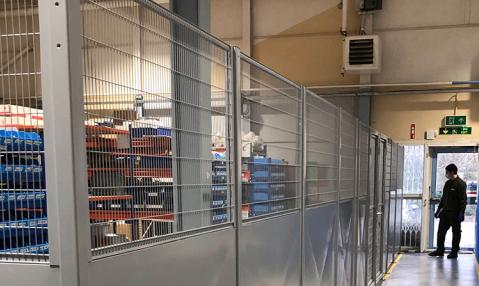 half mesh half solid mesh partition