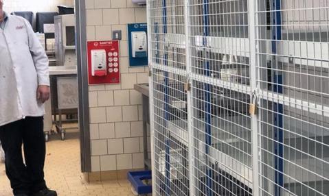 mesh doors on Heavy duty shelving 