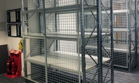 Secure shelving systems