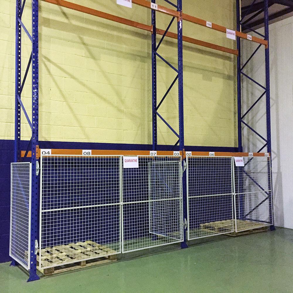 Quarantine storage for racking