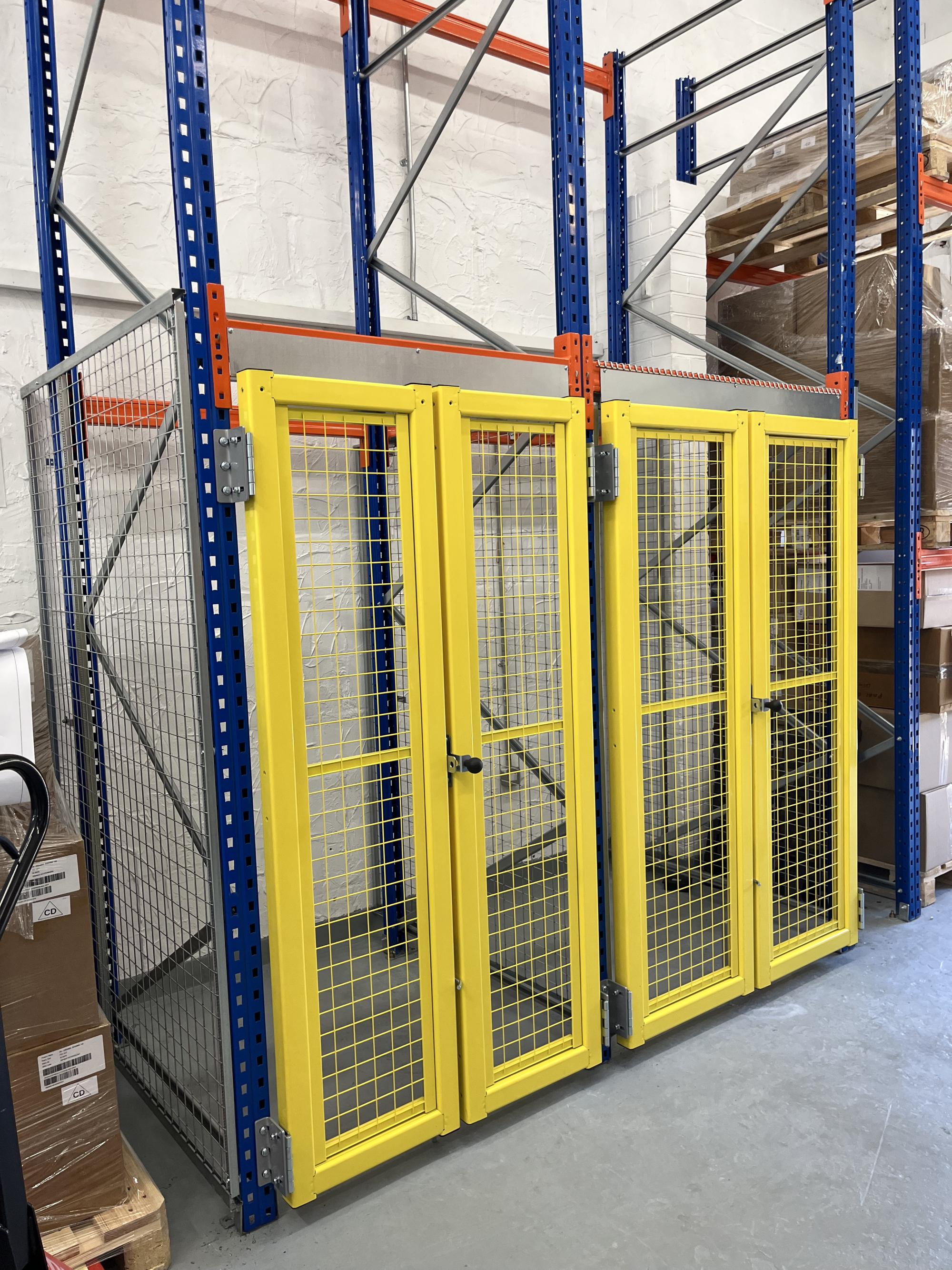 Double door on pallet racking for quarantine storage