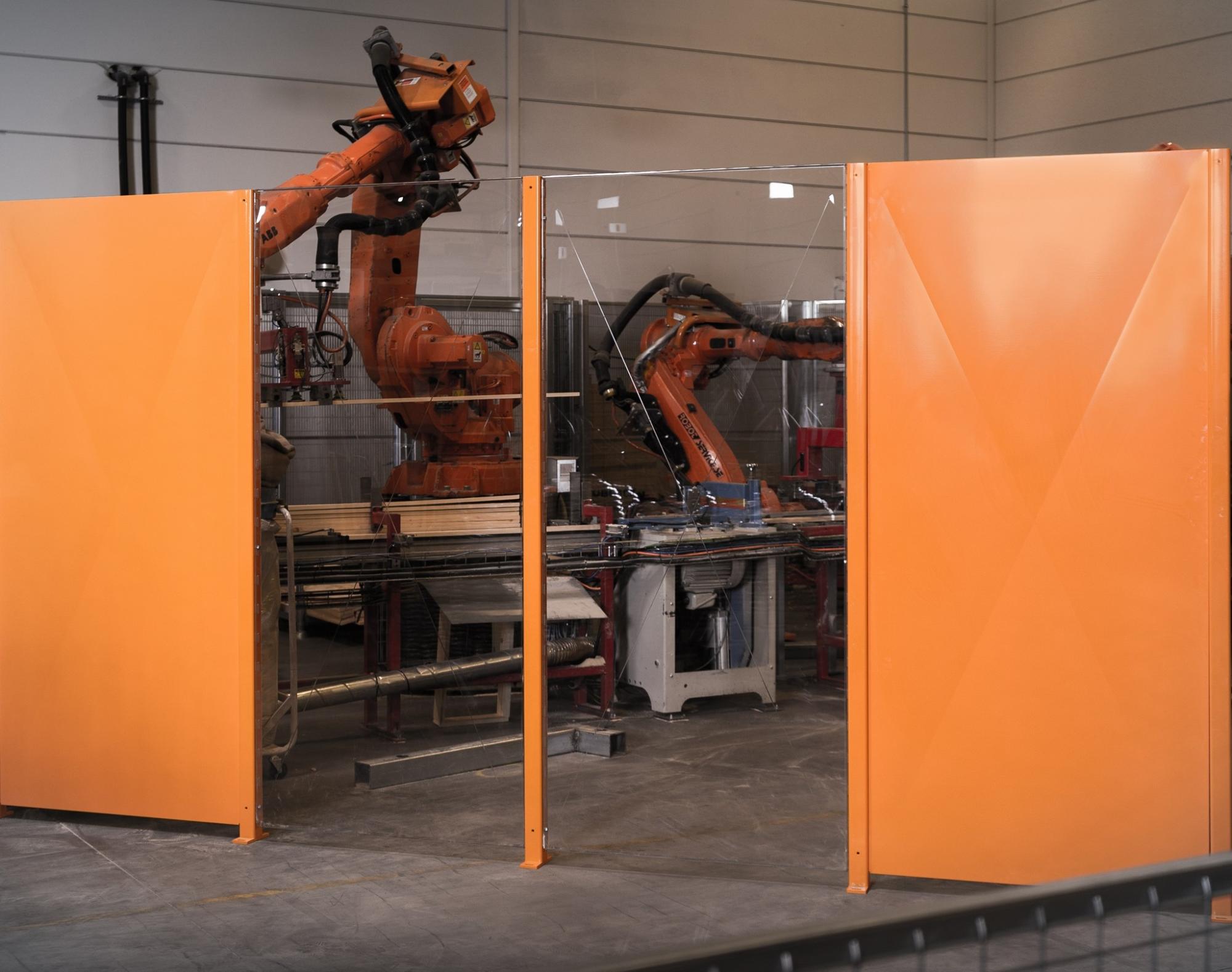mesh partitioning robotic and weld machine guarding