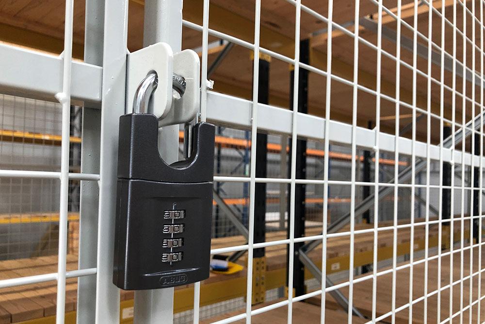 Guard mesh doors with padlock