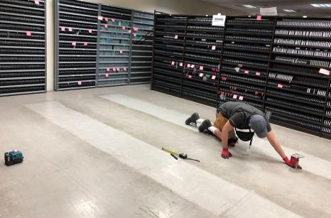 Ovation rail preparation for floor mobile storage