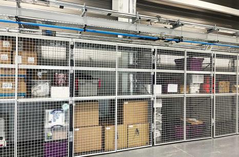 Secure longspan mesh shelving bays