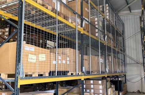 Completed bay fitted with new mesh decks and anti-collapse mesh