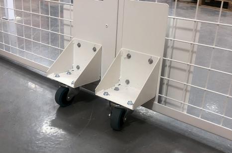 Castor support accessory for large double door